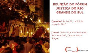 Convite- Fórum Justiça- 05 de maio